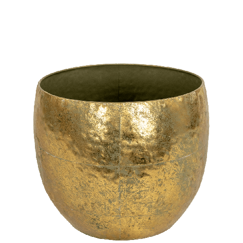 gouden plantenpot rond