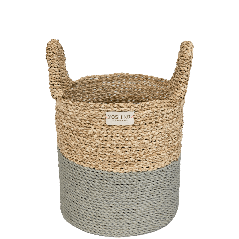 mand voor kamerplant beige grijs